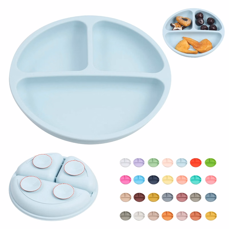Food Grade Silicone Dinner Plate for Toddlers