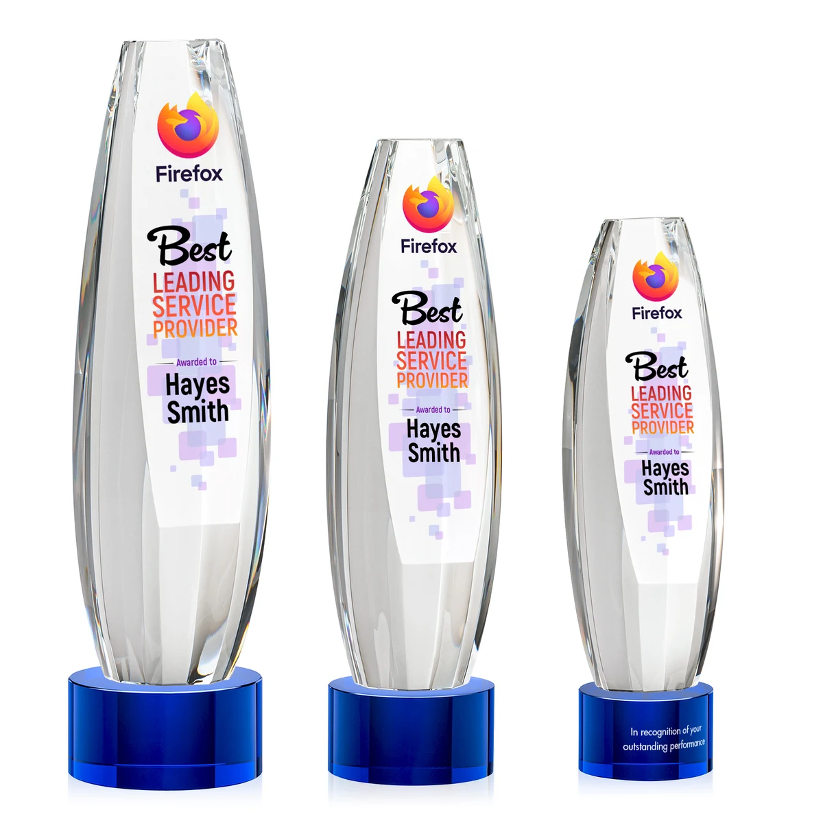 Hoover VividPrint™ Award on Marvel Base - Blue 1