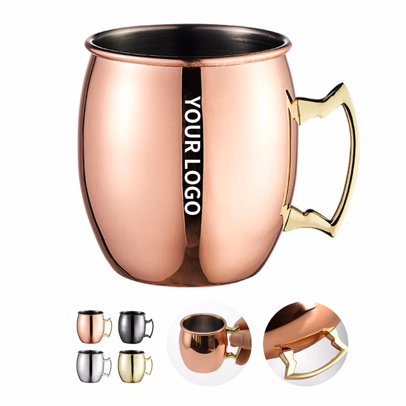 Stainless Steel Barrel Mug Mirror Finish With Handle 16 Ounce Capacity