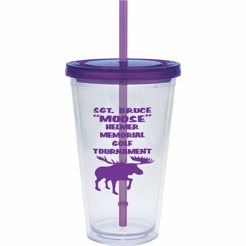 20 oz. Large Carnival Cup - Color Lid and Straw