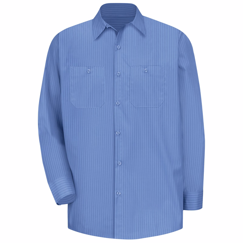 Red Kap® Men's Long Sleeve Industrial Stripe Work Shirt