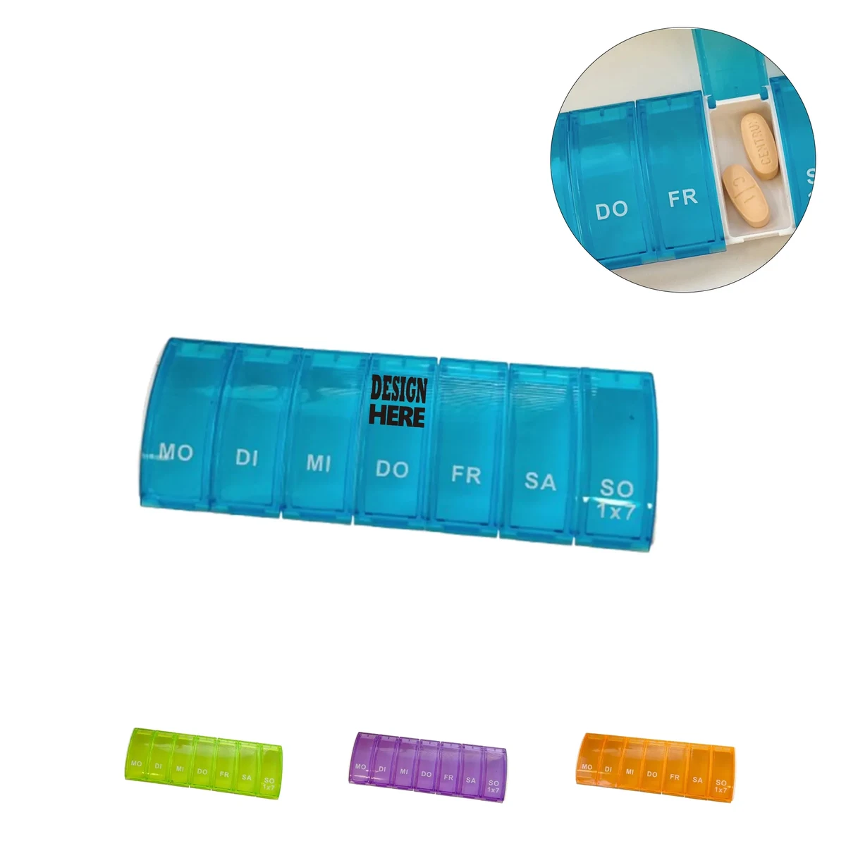 Clear View 7 Day Pill Case Reminder 1