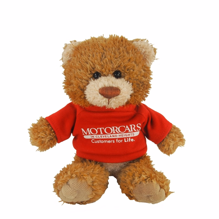 8" Brown Sugar Bear with shirt and one color imprint