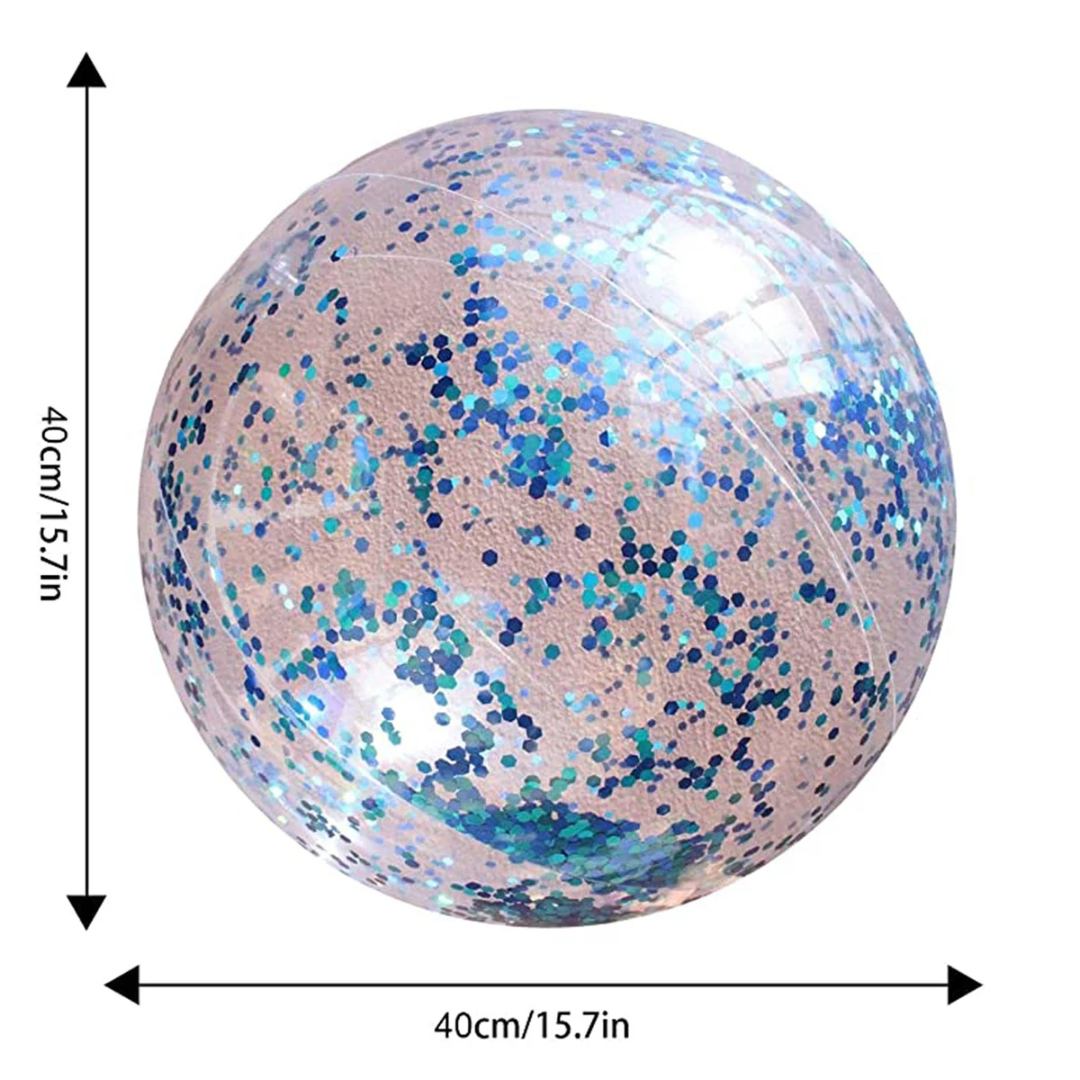 Clear Glitter Beach Balls 1