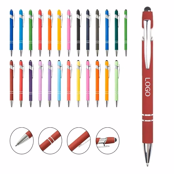 Aluminum Retractable Stylus Pen with Smooth Writing