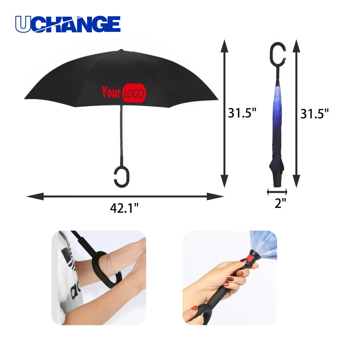Hands Free Inverted Umbrella 1