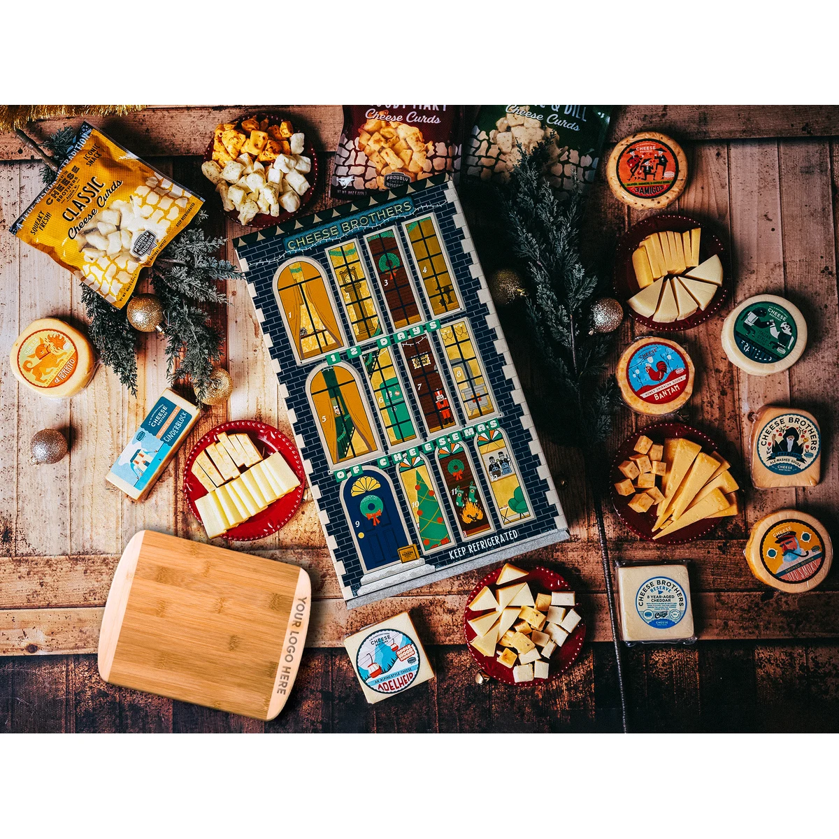 Cheese Bros. "12 Days of Cheesemas" Advent Gift Box & Board 1
