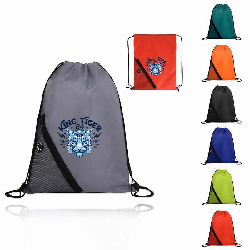 13 1/2 " X 18"Durable Pocket Drawstring Backpack