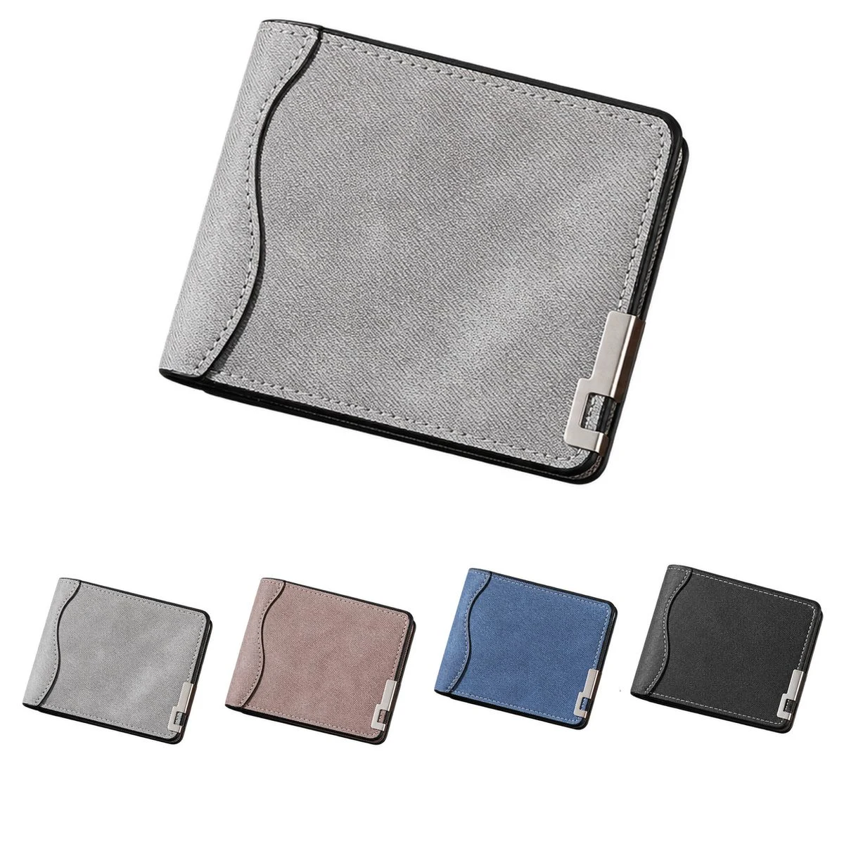 Stitched Short Men's Everyday Wallet 1