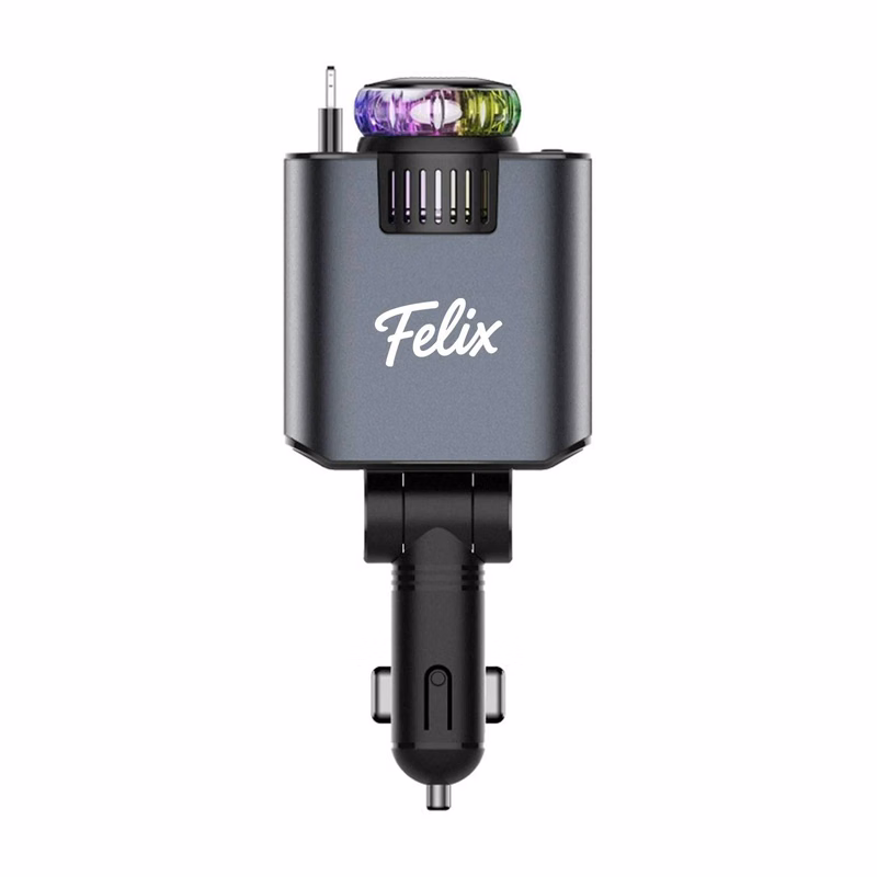 5-in-1 Retractable 45W Car Charger Adapter – Fast & Durable