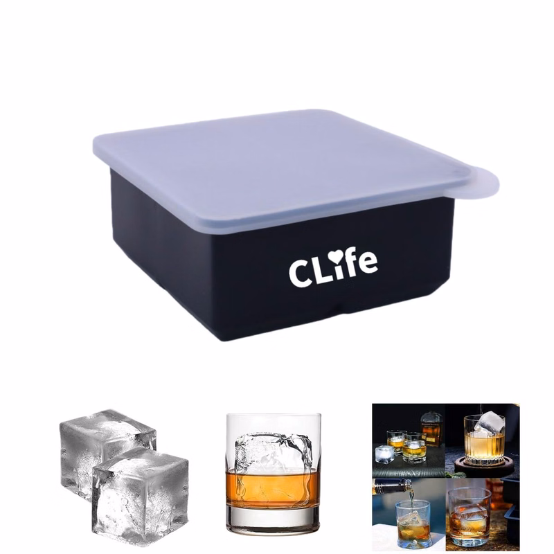 Silicone Ice Cube Tray with Removable Lid