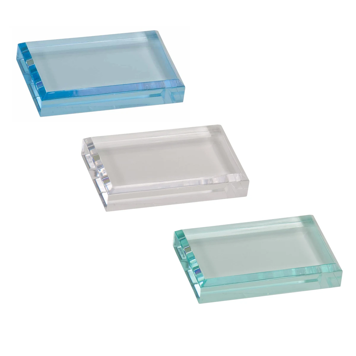 4.5" x 3.5" Acrylic Paperweight (Blue) 1
