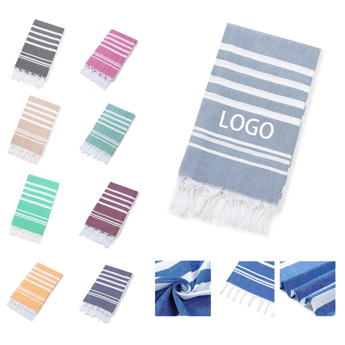 70 x 40 Ultra Thin Turkish Beach Towel 1