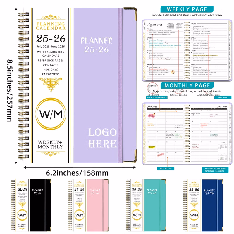 2025-2026 Monthly and Weekly Planner