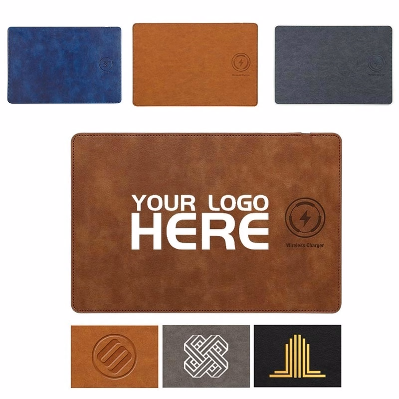 Leather Qi Wireless Charging Pad Mouse Mat
