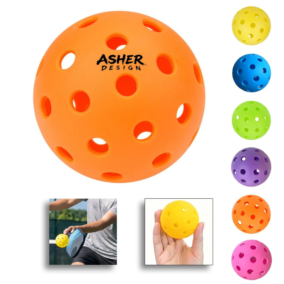 Professional Scratch Resistant Match Pickleball with Custom 1