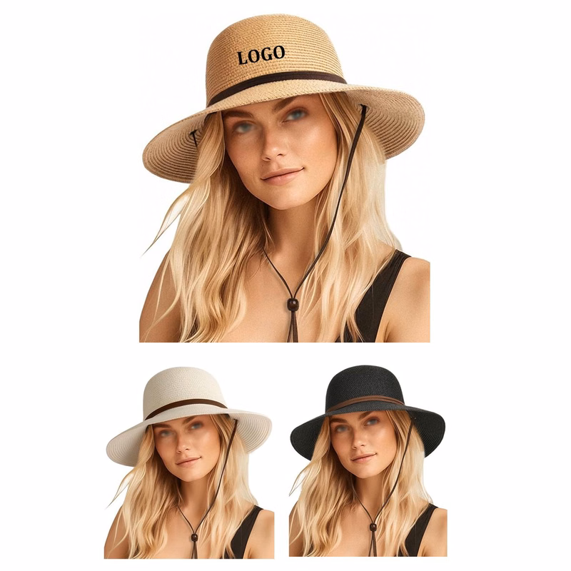 Womens Wide Brim Sun Summer Straw Sun Hat