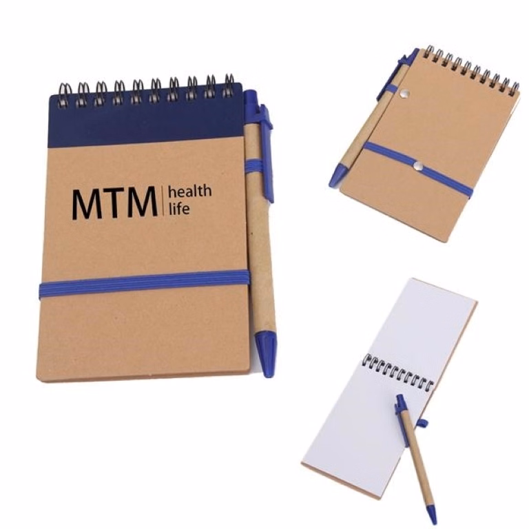 Recycled Spiral Jotter Notebook with Pen