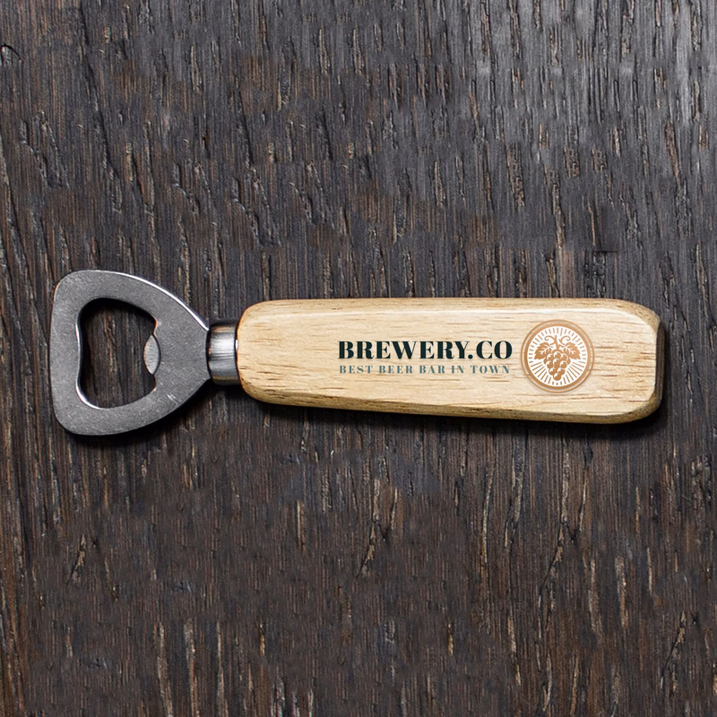 Thick Wood Handle Bottle Opener