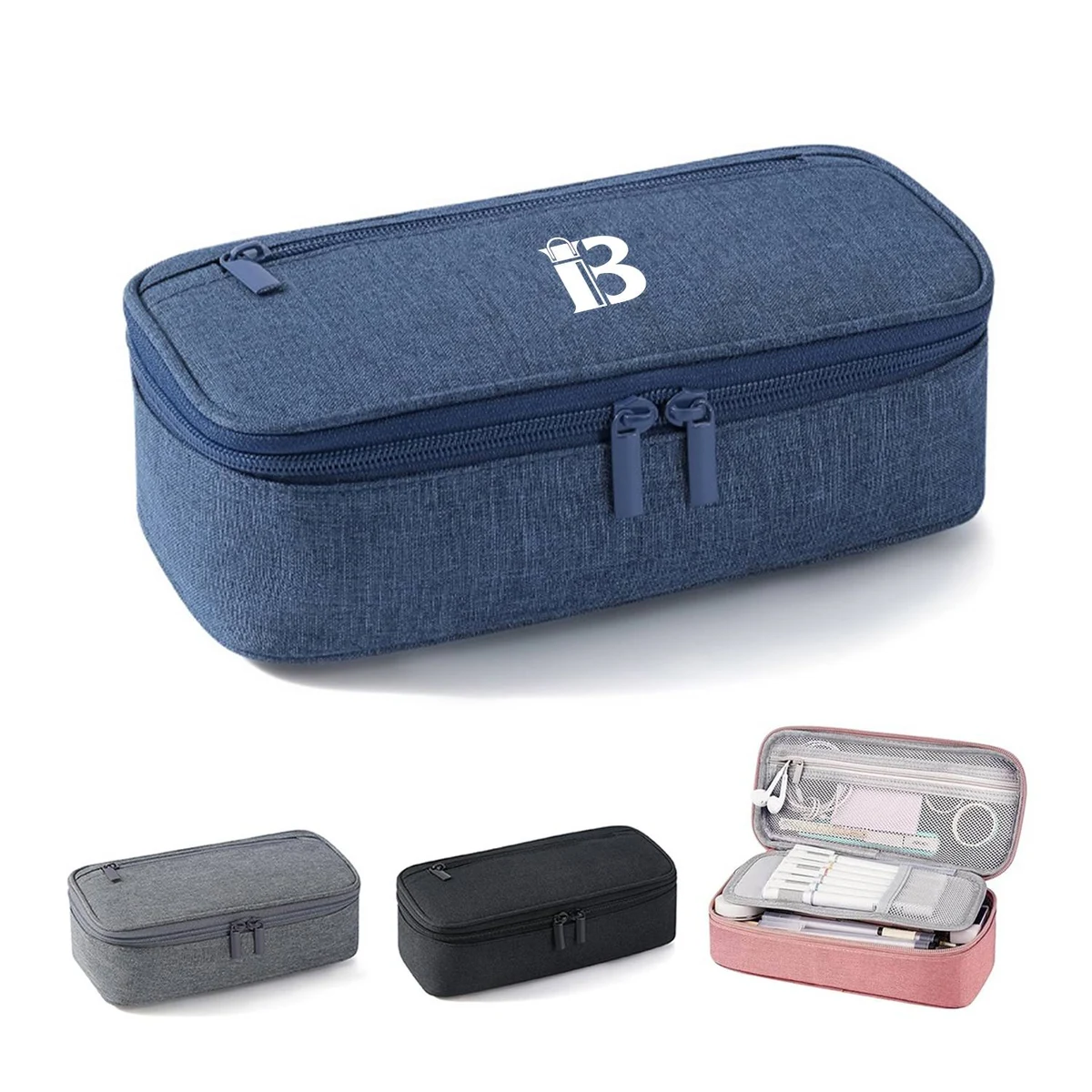 Large Pencil Pouch with Zipper Compartments 1