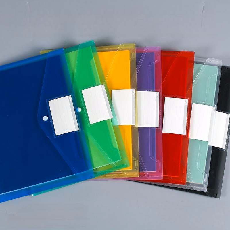 A4 Snap Label Transparent Document Bag