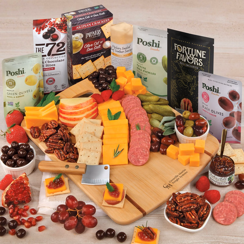 Party Board with Charcuterie Essentials