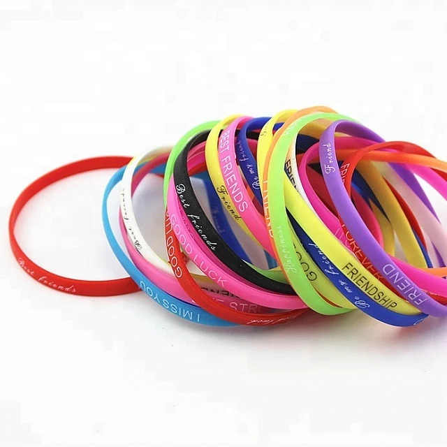 1/4 Inch Printed Silicone Wristband 1