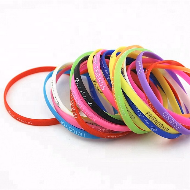 1/4 Inch Printed Silicone Wristband