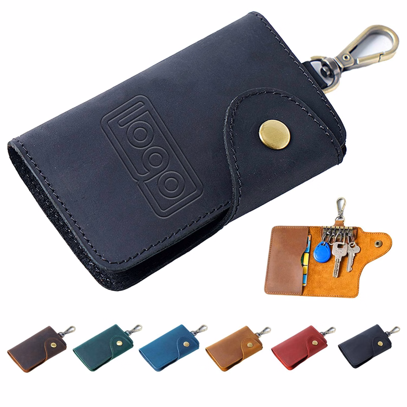 Genuine Leather Waist Key Holder Pouch