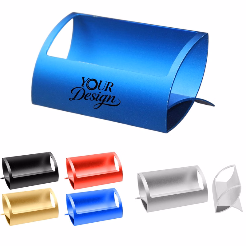 Metal Q-Shape Business-Card Stand