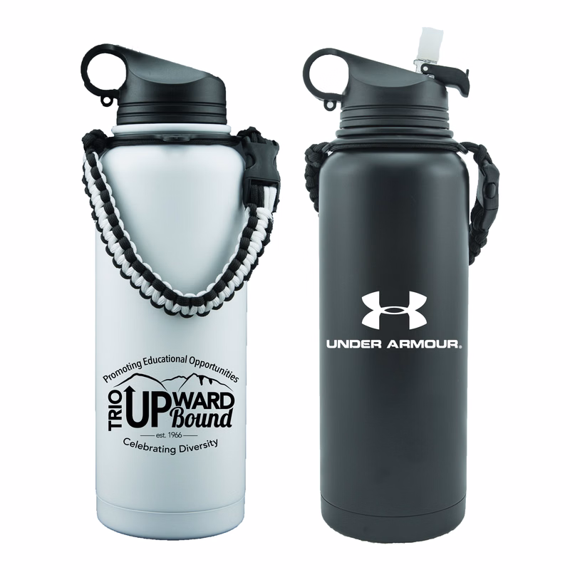 Summit 40oz Double Wall 18-8 Stainless Steel Vacuum Insulated Bottle (Black)