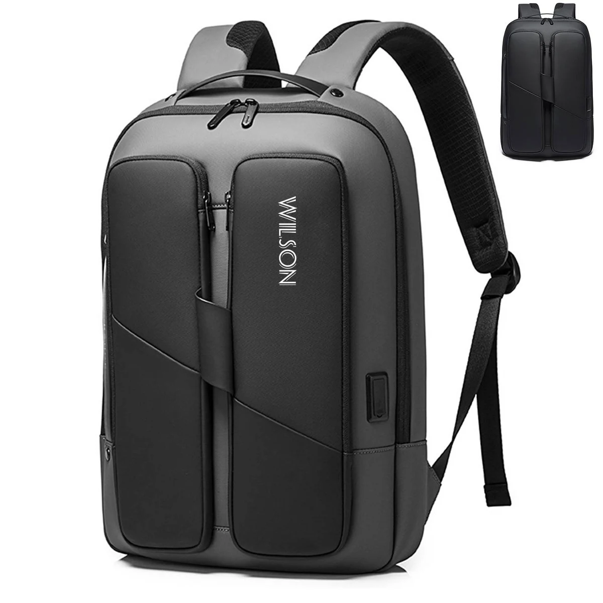 Nylon Waterproof Vackpack with USB Charging Port 1