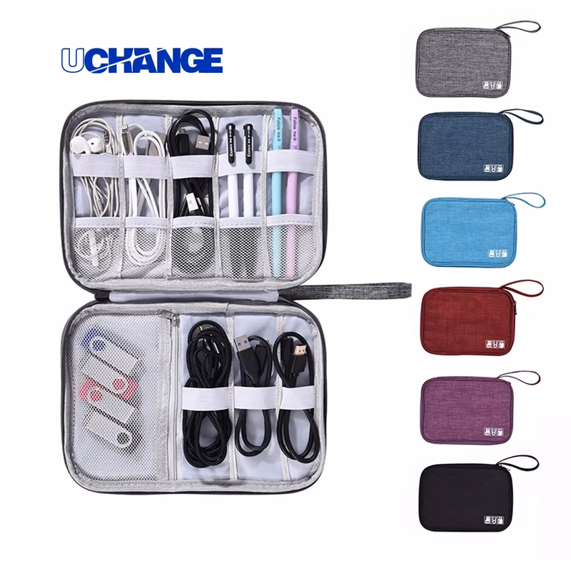 Water Resistant Travel Cable Organizer Electronics Pouch