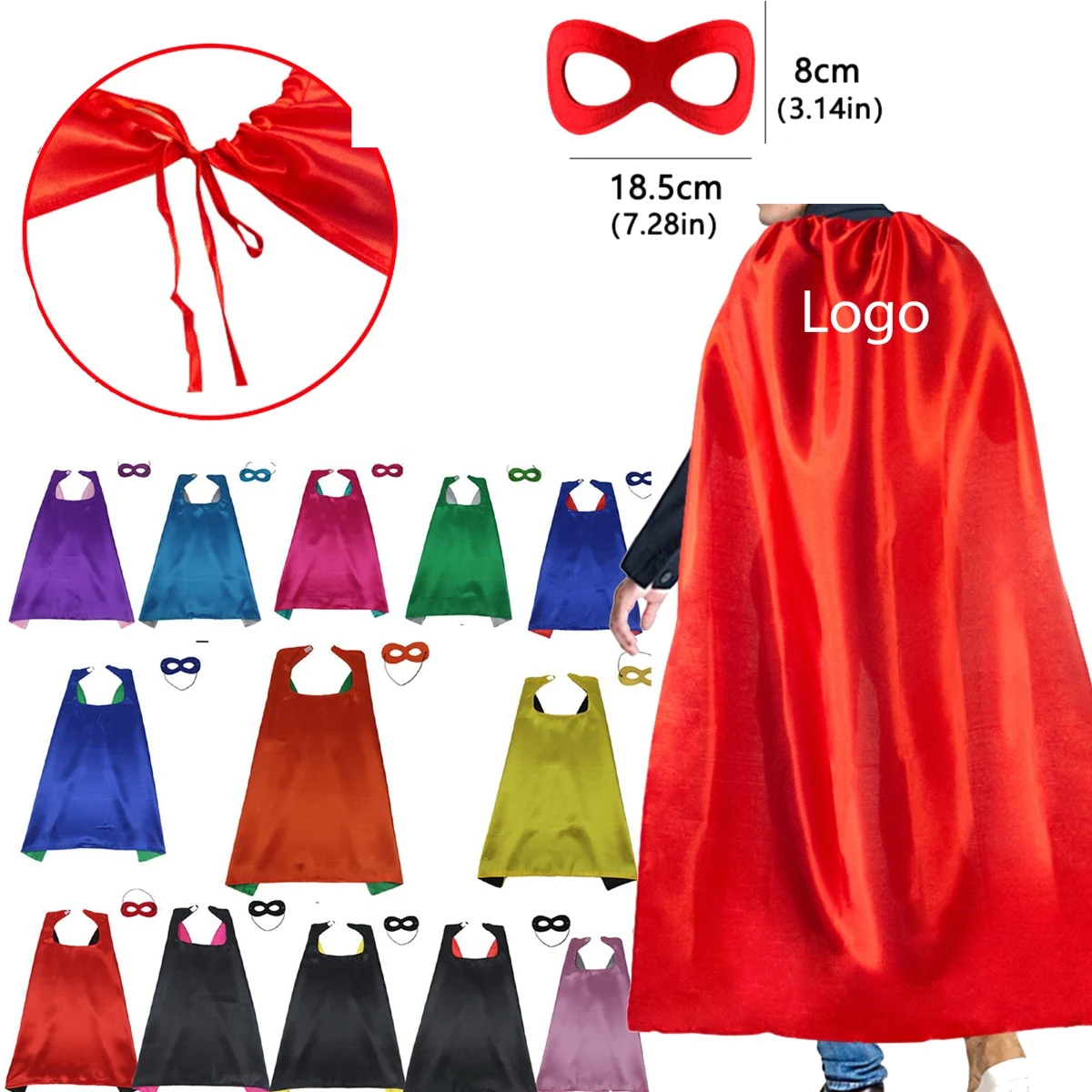 Hero Capes and Masks Dress Up Masquerade Party Cloak 1