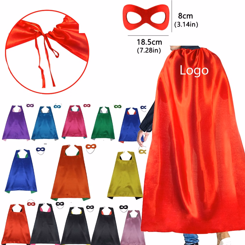 Hero Capes and Masks Dress Up Masquerade Party Cloak