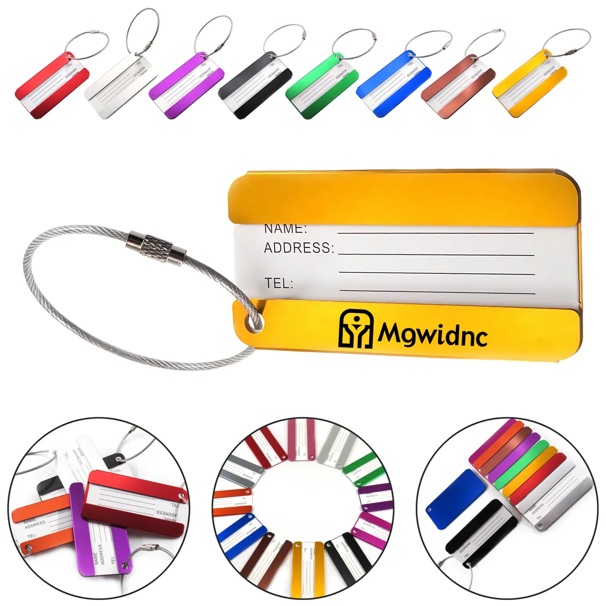 Aluminum Luggage Tag Business Gift Symmetrical Anti-Loss ID Card Holder Travel Tag for Suitcase 1