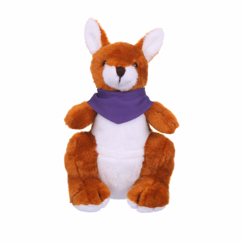 Soft Plush Sitting Kangaroo with Bandana