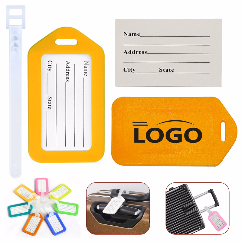 3.4x1.8 Inch Bright Plastic Luggage Tags For Suitcases