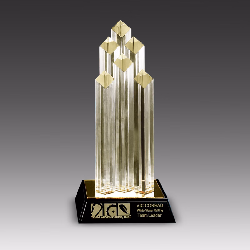 Diamond Towers Award w/6 Diamond Posts (5"x12")