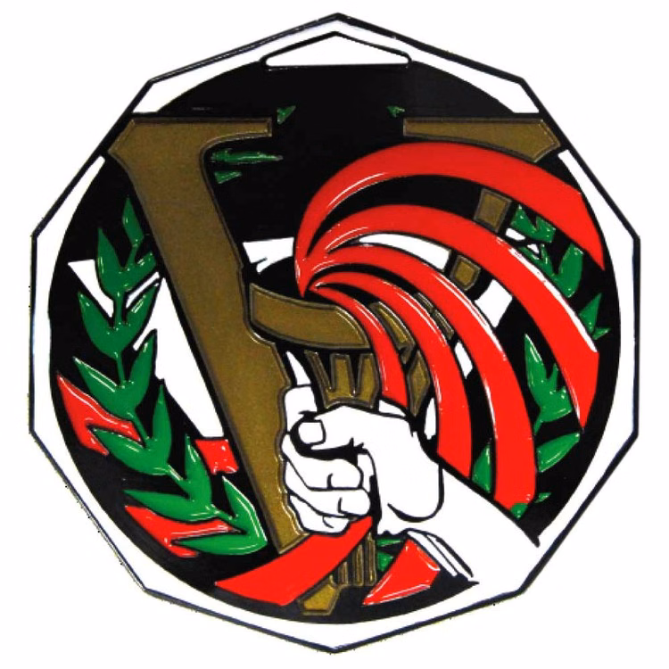 Victory Decagon Colored Medallion (2")