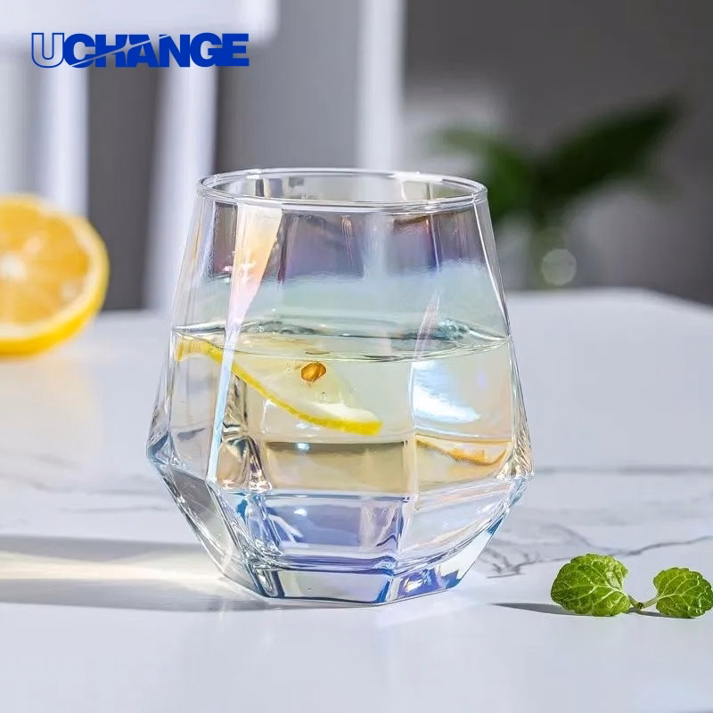 Hexagonal Diamond Wine Glass Drinkware for Parties & Table Settings