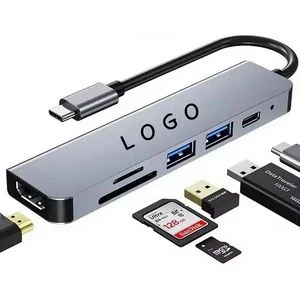 6 in 1 USB C Multiport Adapter with HDMI 1
