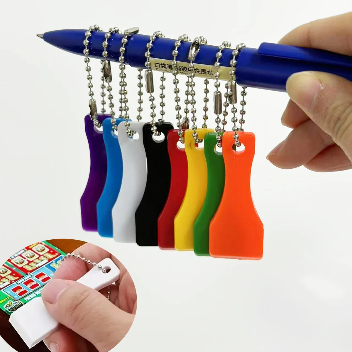 Plastic Lottery Scratcher with Keychain 1