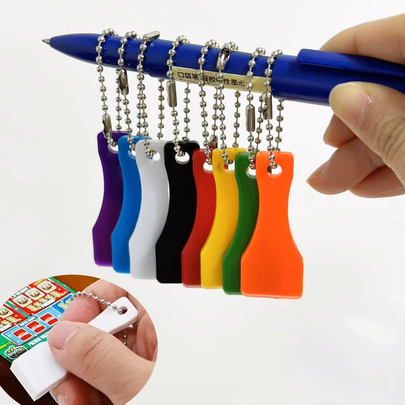 Plastic Lottery Scratcher with Keychain