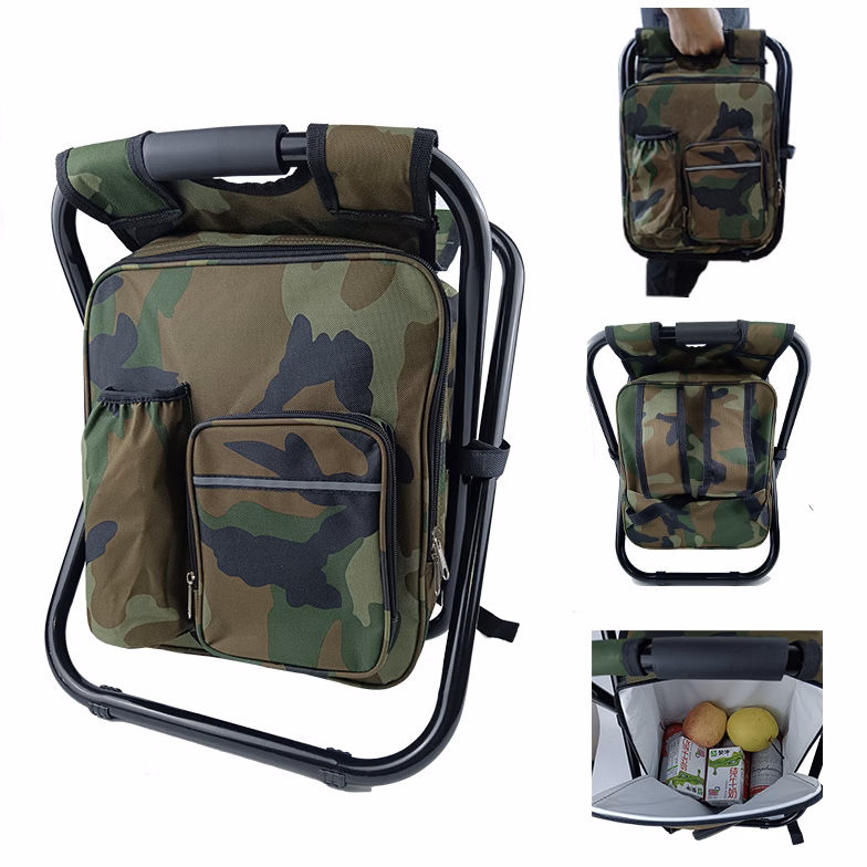 Lightweight Foldable Cooler Chair with 15L Removable Cooler Bag