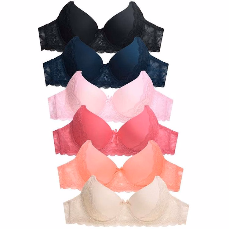 Women's Lace Bras - 32-38 B Cup 6 Solid Colors