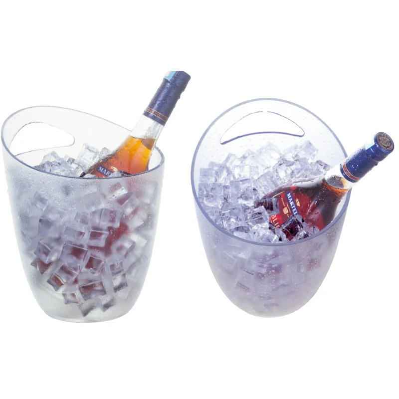 Clear Acrylic Beverage Ice Bucket with Handles 1