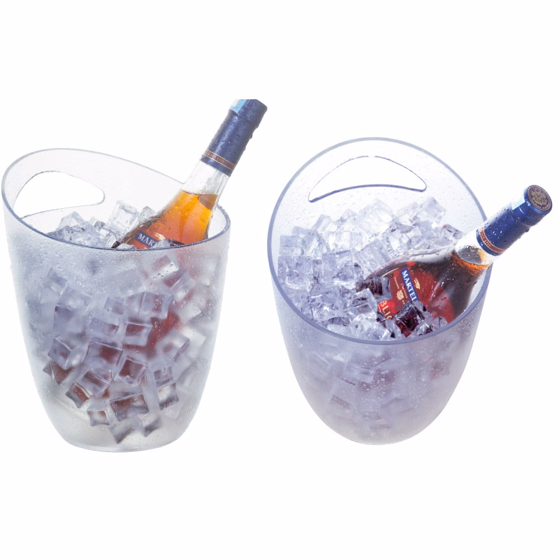 Clear Acrylic Beverage Ice Bucket with Handles