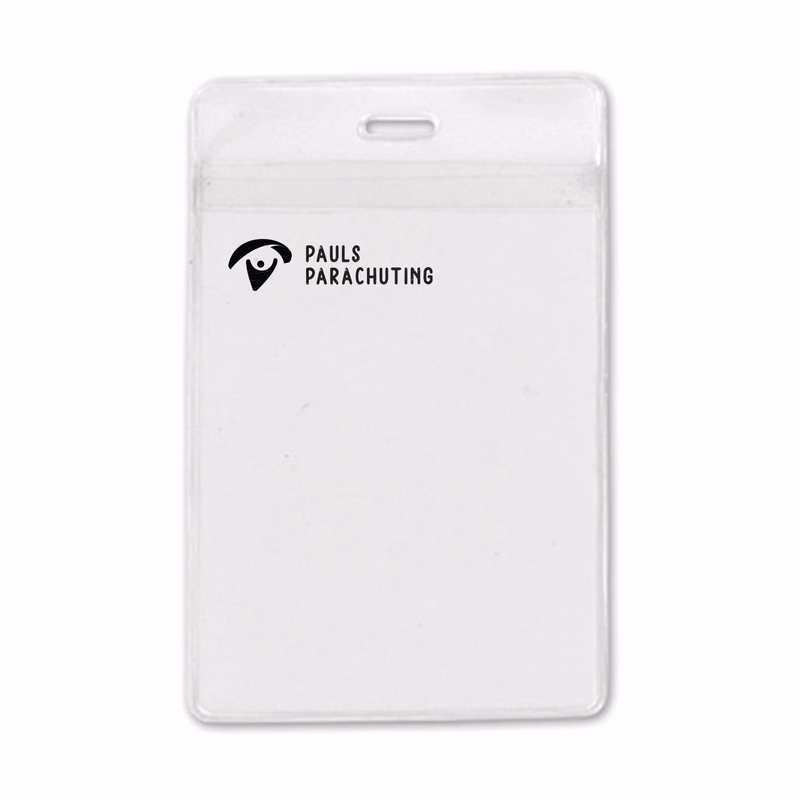 3.25" W x 5.31" H - Vertical Clear Vinyl Badge Holder (1 Color Imprint)