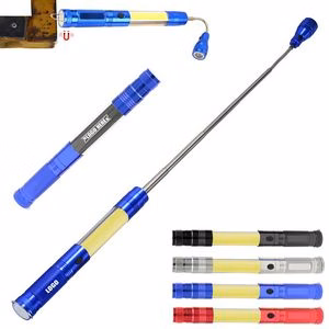 Magnetic Telescope Flashlight With Side Lamp And Adjustable Head